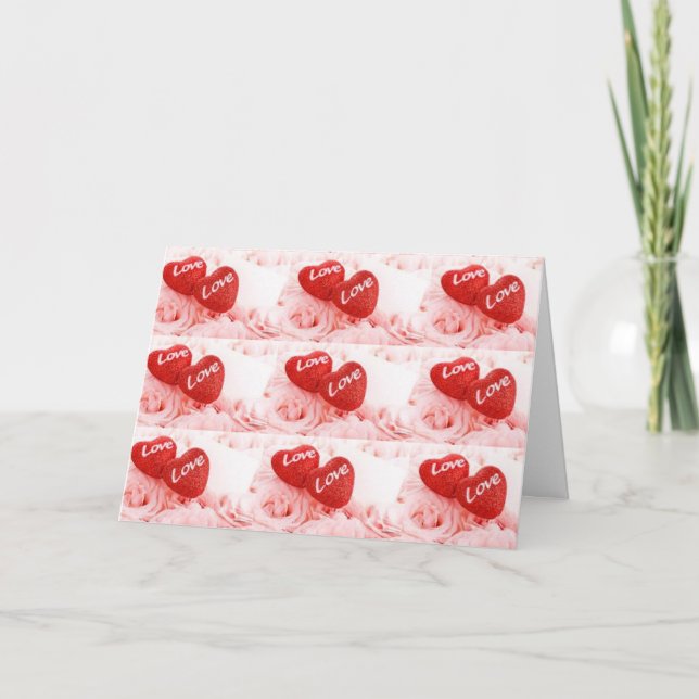 Carte "1er ANNIVERSAIRE" L'AMOUR VA SORTIR POUR "VOUS" (Devant)