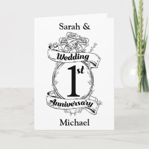 Carte 1er anniversaire Mariage