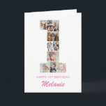 Carte 1er Anniversaire Numéro 1 Collage photo Personnali<br><div class="desc">Célébrez le 1er anniversaire de votre petit avec cette carte mignonne. C'est une carte d'anniversaire personnalisée de collage photo qui vous permet de créer un design vraiment unique et mémorable. Ce modèle personnalisable vous permet d'insérer vos propres photos chères, en capturant les moments précieux de la première année de votre...</div>