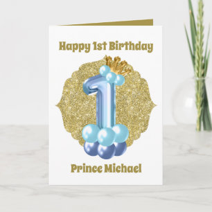 Carte 1er Anniversaire Prince ajouter nom sentiment