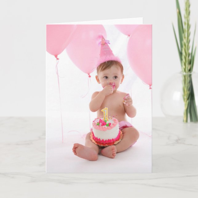 Carte 1er gâteau d'anniversaire (Devant)