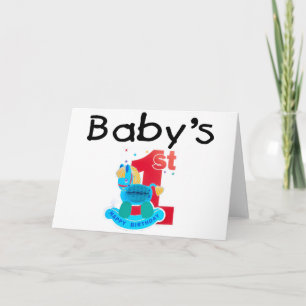 Carte 1er Joyeux anniversaire de bébé