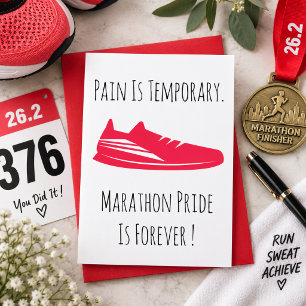 Carte 1er Marathon Premier Marathonien Coureur Sport de