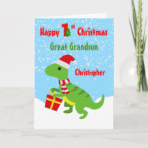 1er Noël Grand-fils Dinosaur T Rex