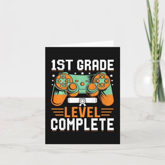 Carte 1ère année Niveau Complet Graduation Vidéo Jeu Con (Devant)
