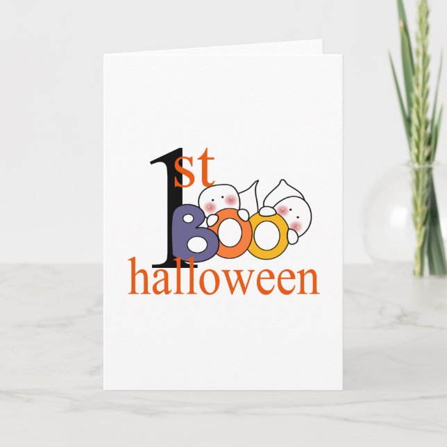 Carte 1ère BOO Fantôme d'Halloween ! (Devant)