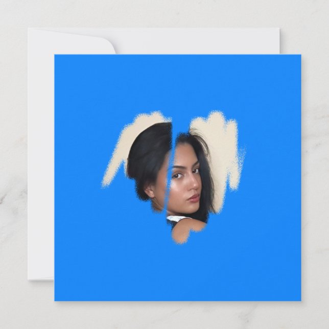 Carte 1ère classe Cyan Graffiti Heart Frame (Devant)