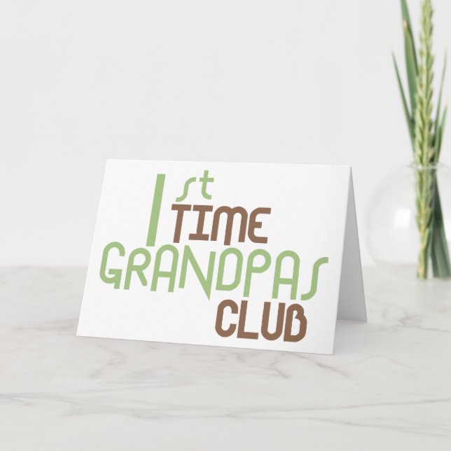 Carte 1ère fois Grandpas Club (Vert) (Devant)