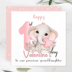 Carte 1ère Saint Valentin fille rose Saint Valentin Cart