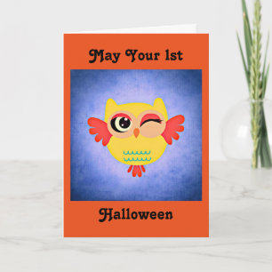 Carte 1st Halloween Cute Owl