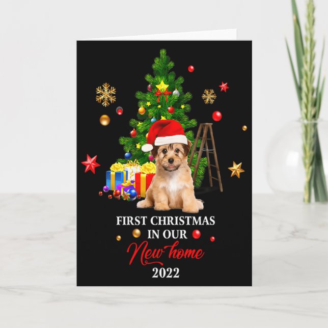 Carte 1st Xmas In Our New Home Xmas Norfolk Terrier T Sh (Devant)