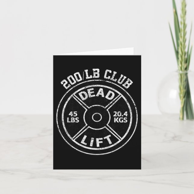 Carte 200 Livres Livrées Dead Lift Club Gym Pow Pow (Devant)