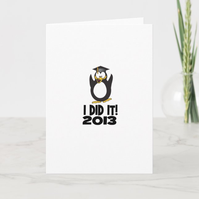 Carte 2013 je l'ai fait pingouin drôle d'obtention du (Devant)