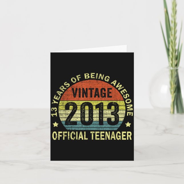 Carte 2013 Teenager 13 Year Old 13th Birthday  (Devant)
