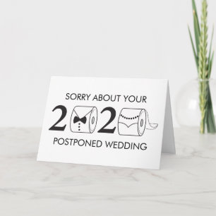 Carte 2020 Mariage reporté Funny Toilet Papier