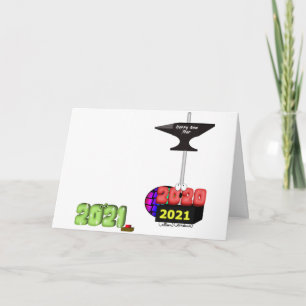 Carte 2021 Crushing 2020 avec Joyeux Nouvel An Anvil