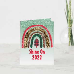 Carte 2021 CUSTOM Christmas Rainbow Gold Parties scintil