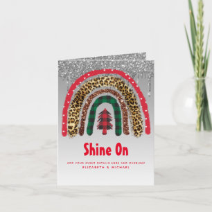 Carte 2021 CUSTOM Christmas Rainbow Gold Parties scintil