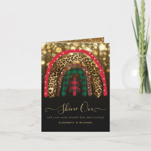 Carte 2021 CUSTOM Christmas Rainbow Gold Parties scintil