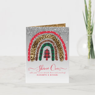 Carte 2021 CUSTOM Christmas Rainbow Gold Parties scintil