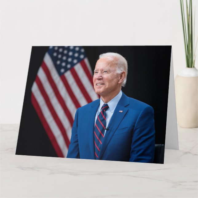 Carte 2021 Joe Biden Président américain Portrait (Devant)