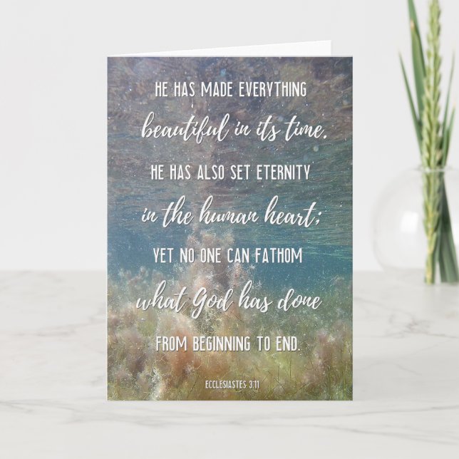 Carte 2022 Eaux Anciennes : Ecclesiastes 3:11 (Devant)