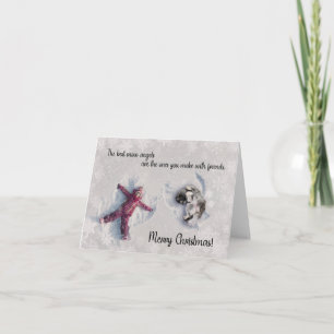 Carte 2022 Keeshond Christmas Card Blank inside