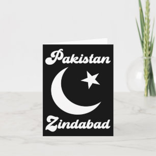 Carte 2023 Pakistan Zindabyd Dil Pakistani Coeur Drapeau