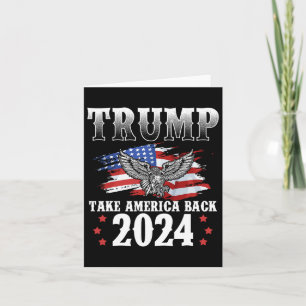 Carte 2024 Reprendre l'Amérique Drapeau américain Trump
