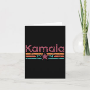 Carte 2024 Retro Color Grunge Stripes Kamala Harris 2024
