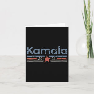 Carte 2024 Retro Grunge Stripes Vintage Kamala Harris 20
