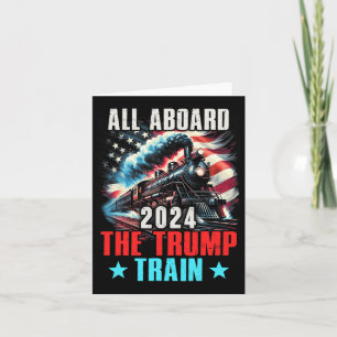 Carte 2024 Tous à bord du Trump nous enseigne le drapeau