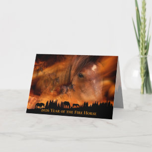 Carte 2026 Année du Cheval de Feu - Firestorm