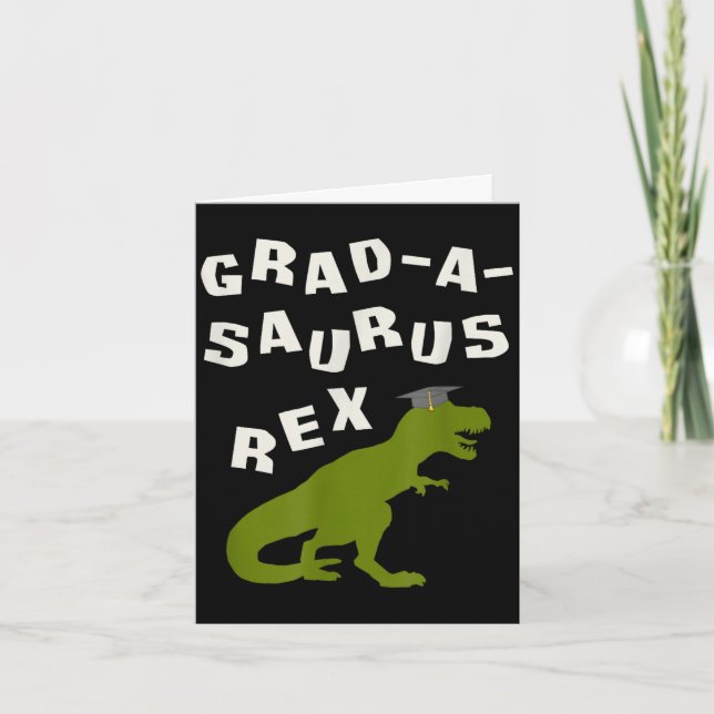 Carte 2026 dinosaur graduation funny t rex college high (Devant)