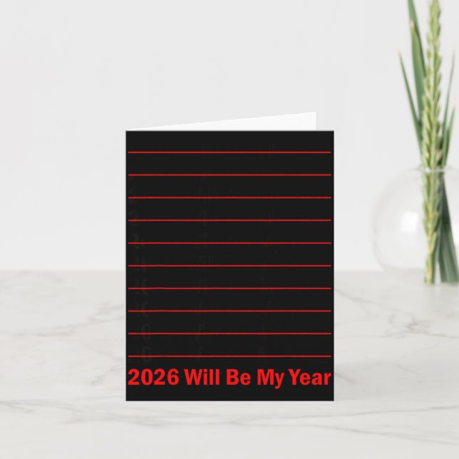 Carte 2026 Sera Mon Année Drôle Humour Nouvel An Citatio (Devant)