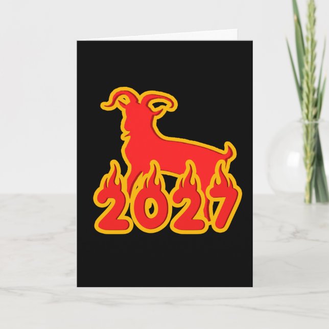 Carte 2027 Année de la Chèvre de Feu (Devant)