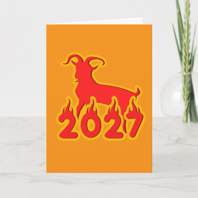 Carte 2027 Année de la Chèvre de Feu (Devant)
