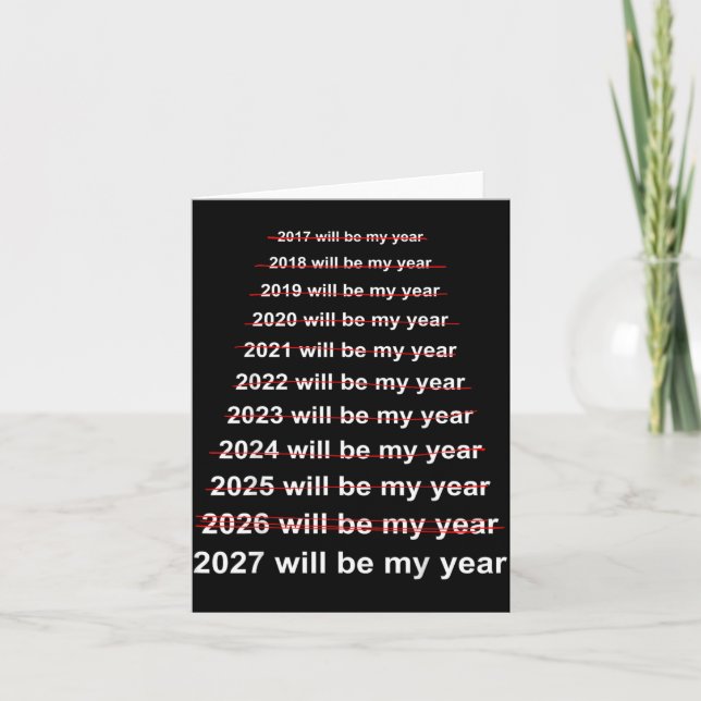 Carte 2027 sera l'année drôle de résolution de Nouvel An (Devant)