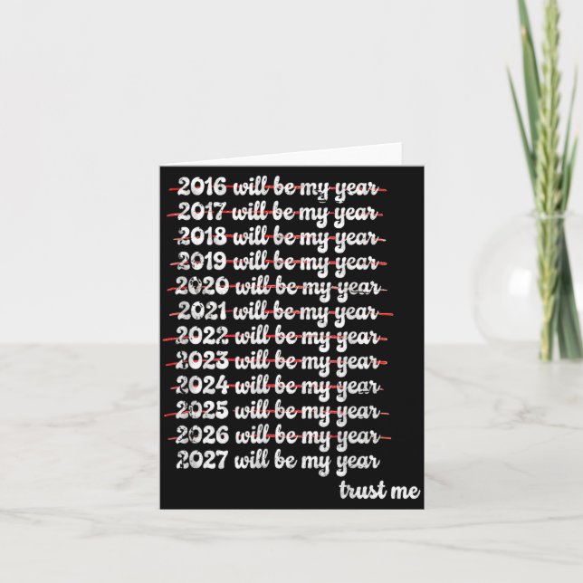 Carte 2027 Will Be My Year Procrastination New Year Reso (Devant)