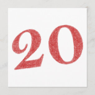 Carte 20 ans d'anniversaire
