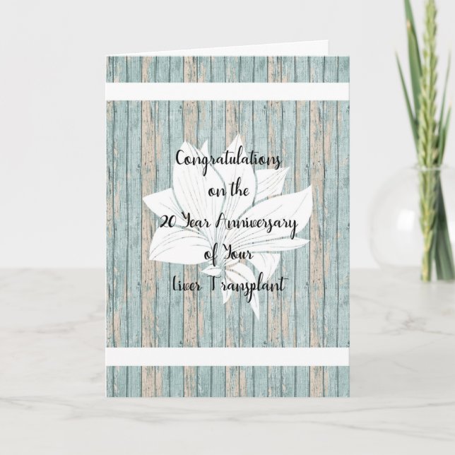 Carte 20 ans de transplantation du foie (Devant)