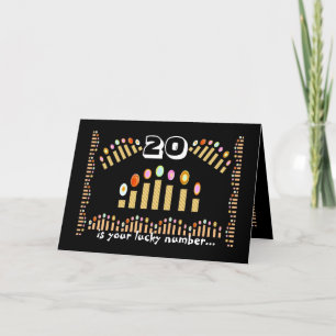 Carte 20 est votre numéro chanceux...Joyeux 20e annivers