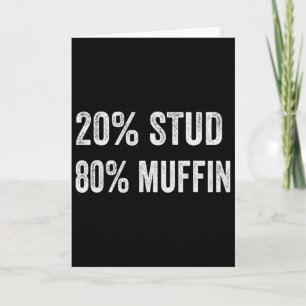 Carte 20% étudiant 80% muffin drôles de citations de la