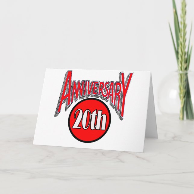 Carte 20e anniversaire de mariage (Devant)