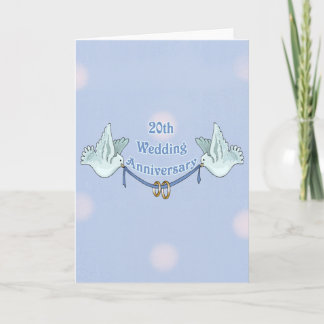 Carte 20e anniversaire de mariage