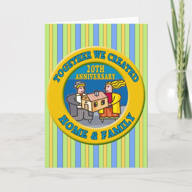 Carte 20e anniversaire de mariage (Devant)