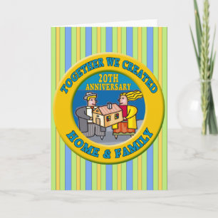 Carte 20e anniversaire de mariage
