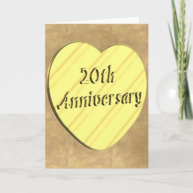 Carte 20e anniversaire de mariage (Devant)