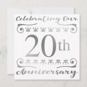 Carte 20e anniversaire de mariage