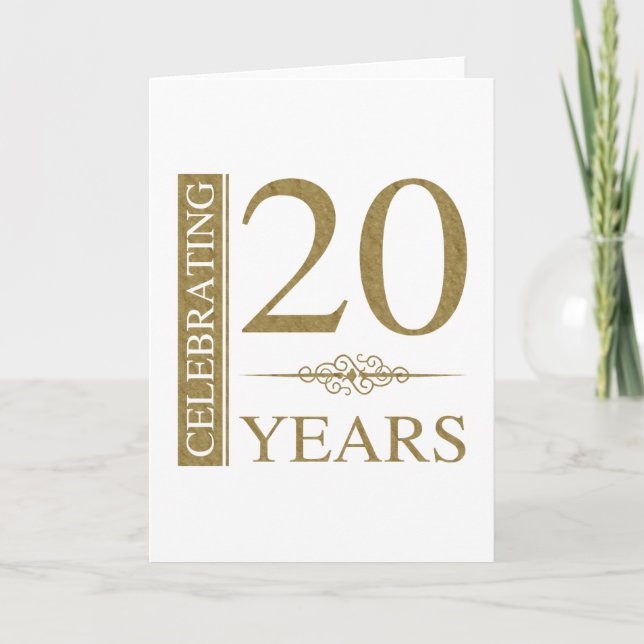 Carte 20e anniversaire de mariage (Devant)